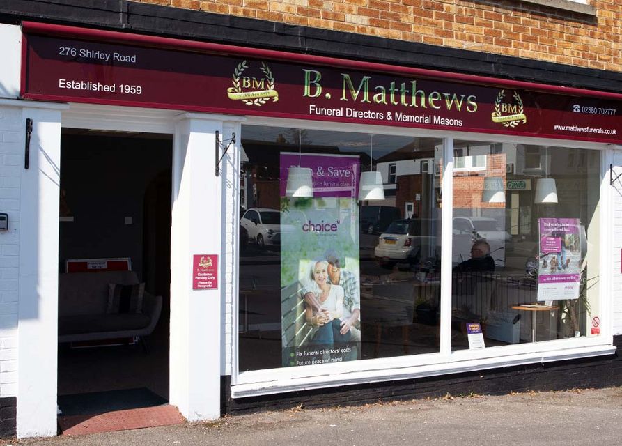 B Matthews Funeral Directors, Shirley