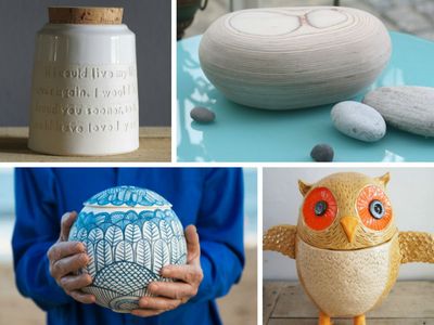 Unusual and unique cremation urns