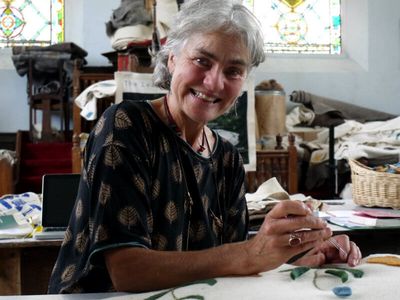 Wool coffins and shrouds with a connection to nature