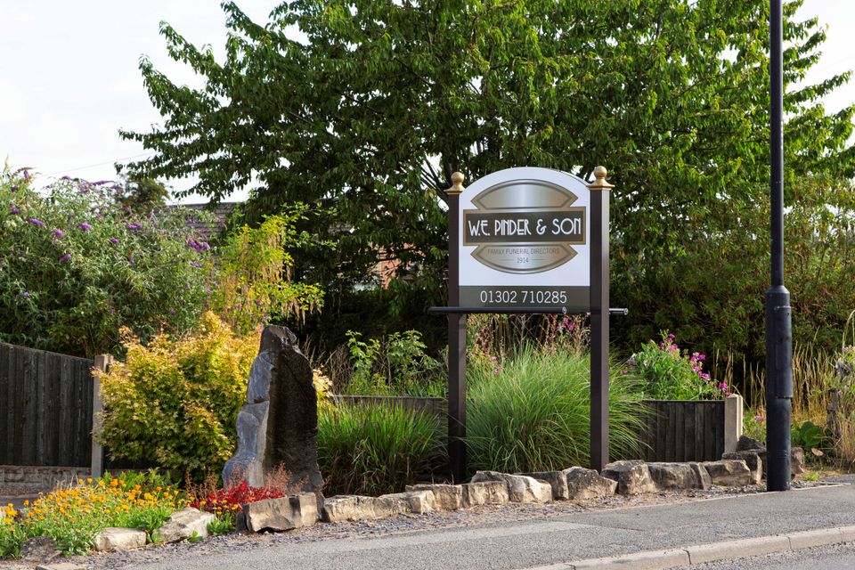 W E Pinder, funeral director in South Yorkshire
