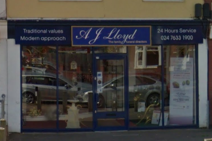A J Lloyd Funeral Directors, Keresley