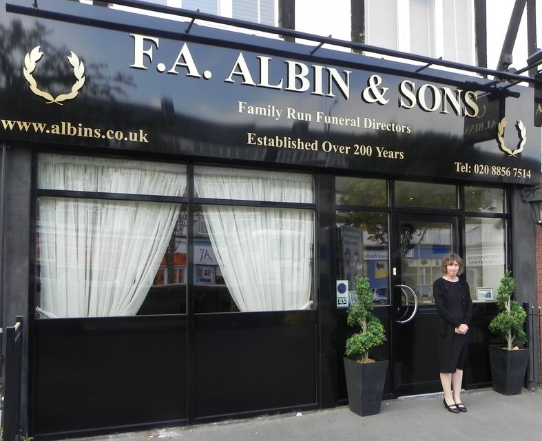 F.A. Albin Welling, funeral director in London