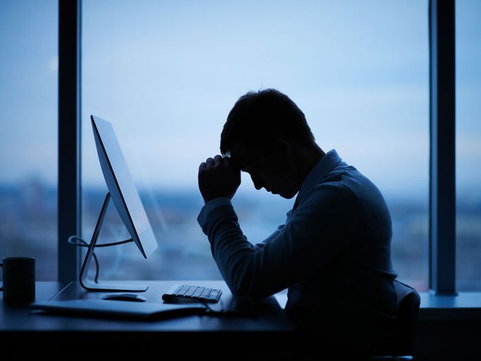 Bereaved employee at work
