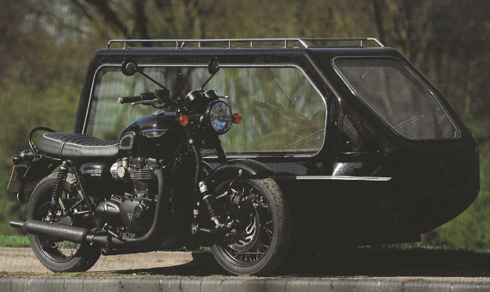 motorcycle hearses.  