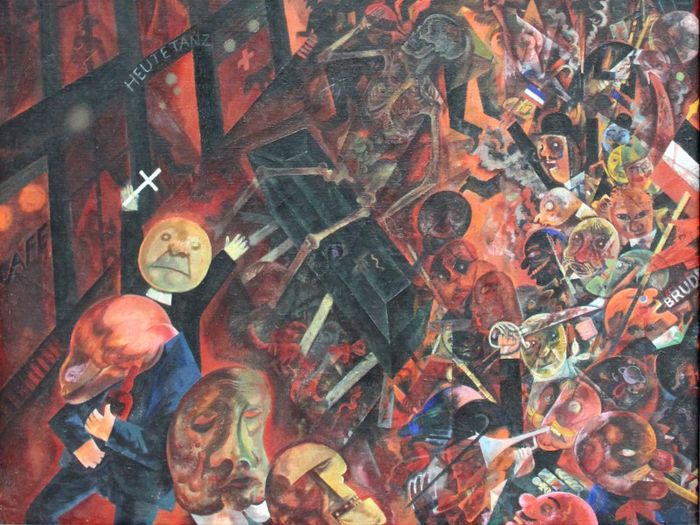 Scene from George Grosz's A Funeral: Tribute to Oskar Panizza