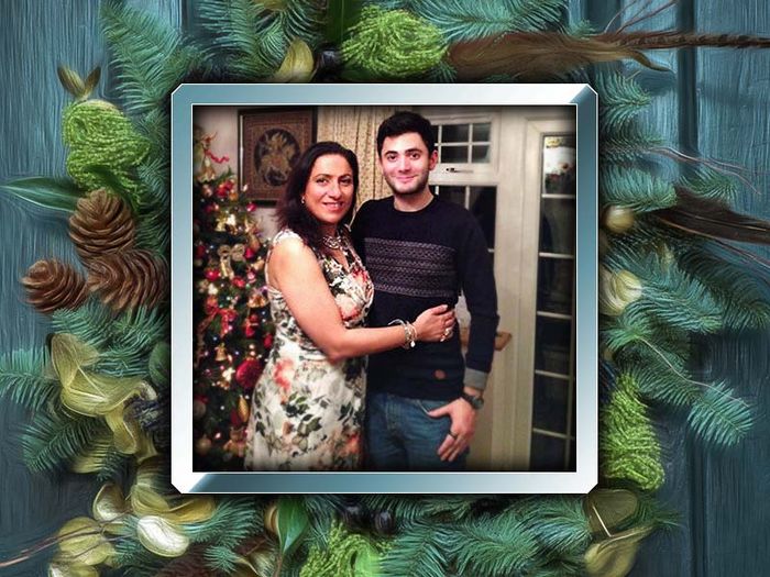 Compassionate Friends chair Maria Ahern and son James at Christmas